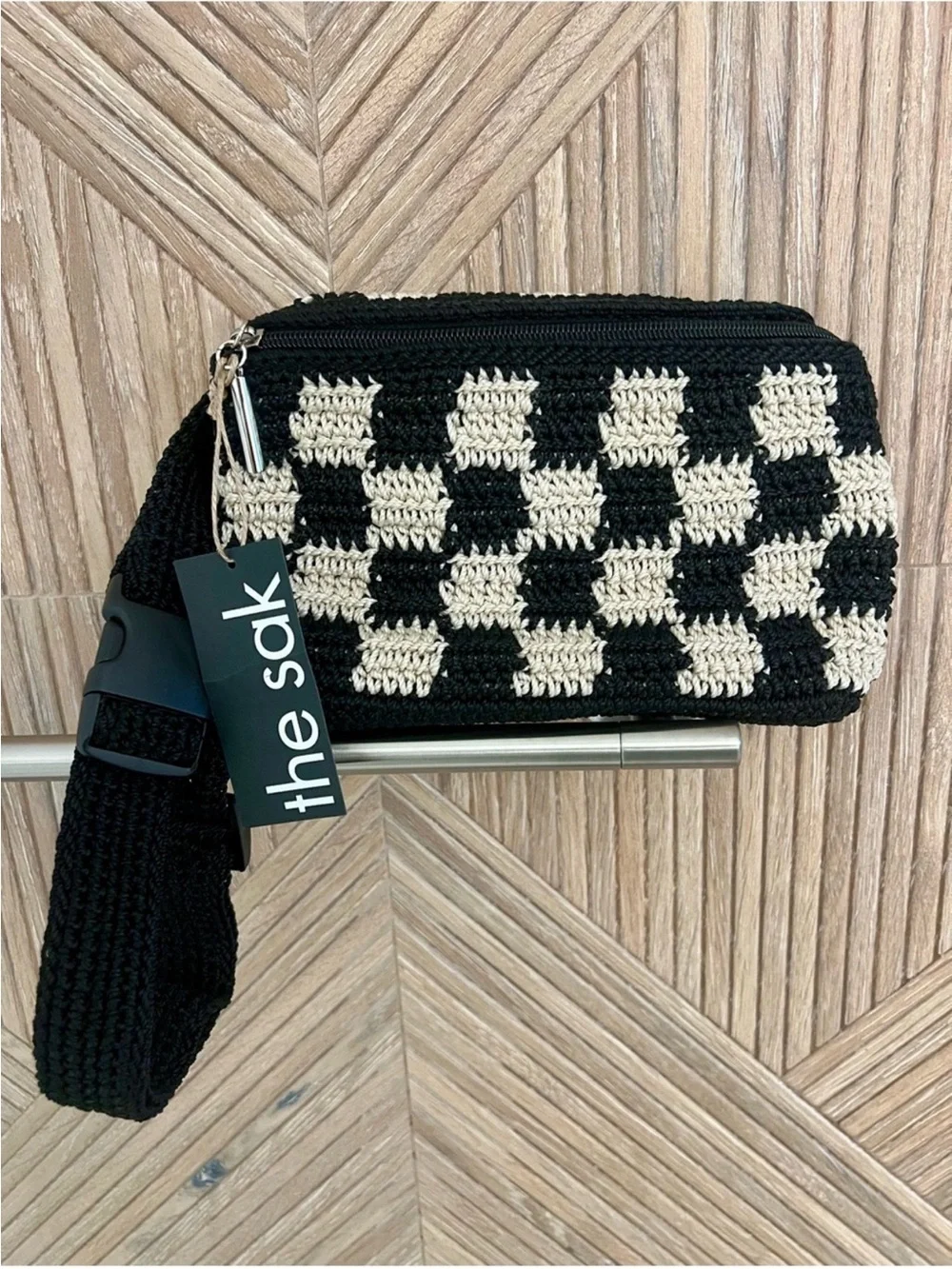NWT | The Sak Caraway Crochet Check Belt Bag $79